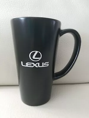 Lexus Black Coffee Mug Cup 6 Inches Tall Black Matte Finish 15 Ozt • $16.09