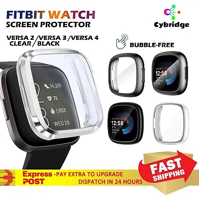 For Fitbit Versa 4 3 2 Case TPU Soft Shockproof Cover Screen Protector AU Stock • $4.99