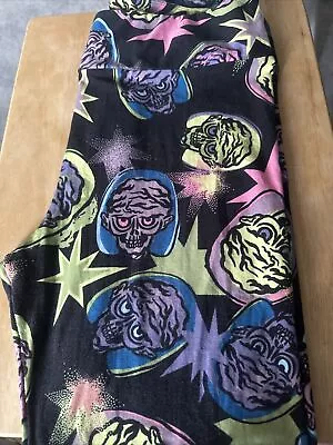 TC LuLaRoe Tall & Curvy Leggings Halloween Multicolor Alien Brain Martian • $14.99