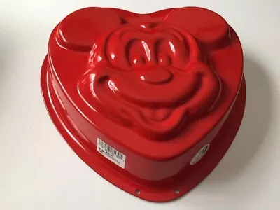 Walt Disney Attractions Disney World Mickey Mouse Face Heart Cake Pan Valentines • $9.99