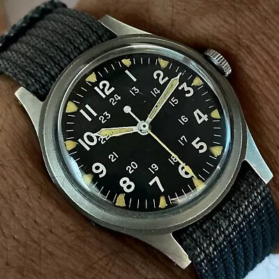 Original Vintage *SERVICED* October 1969 Hamilton GG-W-113 Military Vietnam Era • $645