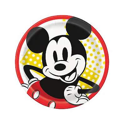 Mickey Mouse Paper Dinner Plates Birthday Party Supplies 8 Pieces • $14.99
