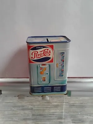 Vintage Hallmark Pepsi Cola Vending Machine Tin Bank • $9.99