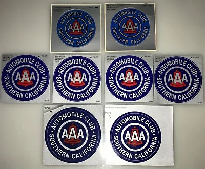 8 AAA Southern California Automobile Club Decal Stickers Reflective 1984-2004 • $40