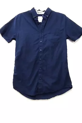 ONIA Shirt Men’s Size S Linen Button Down Blue Short Sleeve Stretch • $18