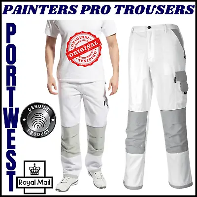 Painters Pro Trouser Safety Painting Decorating Workwear Jogger Knee Pad Pants • £7.99