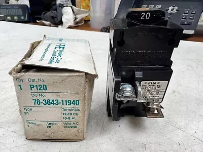 $31.49 • Buy 👀 New Siemens Ite Pushmatic 20 Amp Circuit Breaker 1 Pole 120/240 Vac P120