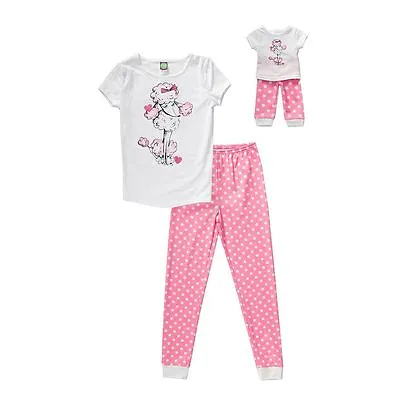 Dollie Me Girl 5 14 And Doll Matching White Poodle Pajamas Outfit American Girl • $27.99