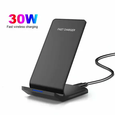 £13.98 • Buy 30W Fast Wireless Charger Stand Dock Pad For IPhone 13 Pro Max 14 XS Samsung S23
