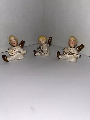 Lot Of 3 Vintage Angel Figurines With Musical Instruments Made In Japan • $6