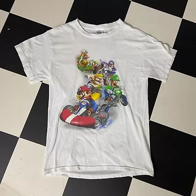 Vintage 2000s Nintendo Mario Kart Wii Promo Gaming Graphic Tee - Small • £60