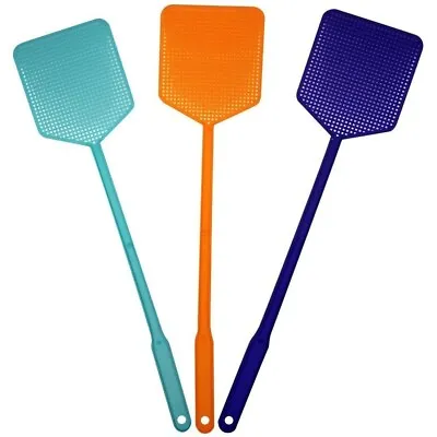 3 PC HEAVY DUTY FLY SWATTER PACK Plastic Bug Mosquito Insect Wasp Killer Catcher • $7.89