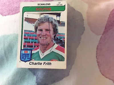 $20 • Buy Scanlens 1980 Rugby League Card NRL Charlie Frith Autographed South Sydney