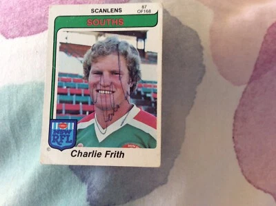 $20 • Buy Scanlens 1980 Rugby League Card NRL Charlie Frith Autographed South Sydney
