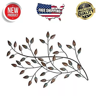 Rustic Tree Leaf Branch Metal Wall Art Sculptures Hanging Home Accent Decor Life • $73.76