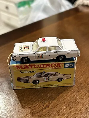 Matchbox #55D Mercury Police Car RED DOME LIGHT With Box • $99