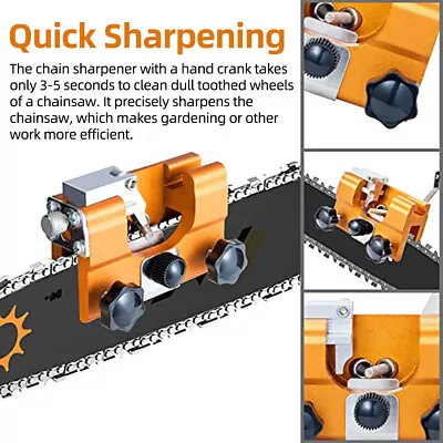 Chainsaw Sharpener Portable Saw Chain Sharpening Saw Blade Grinding Tool Kit • £14.99