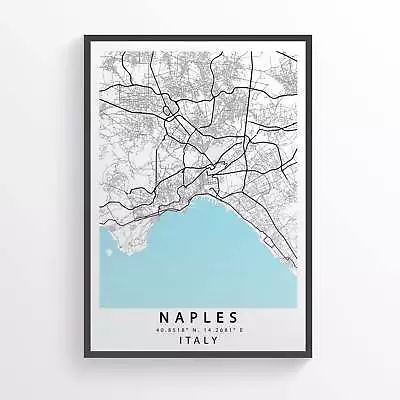 NAPLES Area Italy Map Print • £3.99