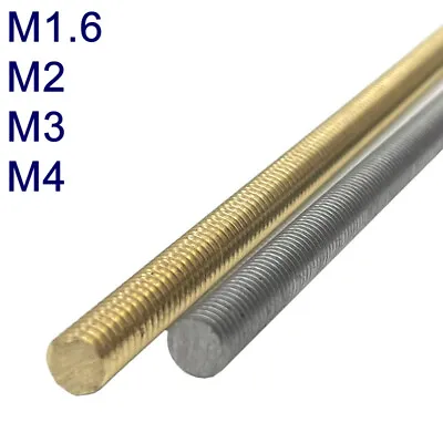 Metric Threaded Rod / Studding - 12  Lengths - M1.6 M2 M3 M4 - UK Manufacturer • £6.24