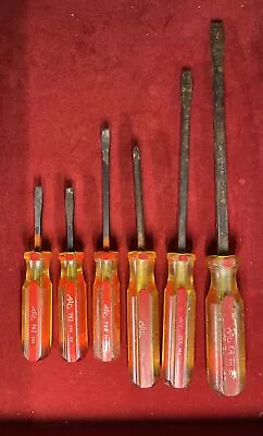 MAC Tools USA 6pc Vintage Gold Red Hard Handle Screwdriver Set • $60