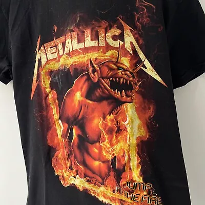 Vintage Metallica Jump In The Fire Solid Rock Size L Black Double Side Print • $49