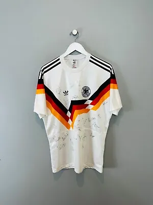 £28 • Buy Germany 1990 Signed Home Shirt - M - Original Vintage Adidas Football Shirt