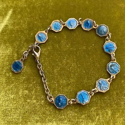 Vintage French Saints Enamel Bracelet 6 1/2” • $75