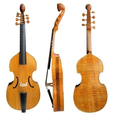 Baroque Style Profession Maestro 7 String 27  Bass Viola Da Gamba Carving Scroll • $1079.10