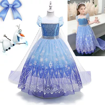 £20.99 • Buy Girls Kids Princess Frozen 2 Fancy Dress Up Elsa Cosplay Costume Party Christmas