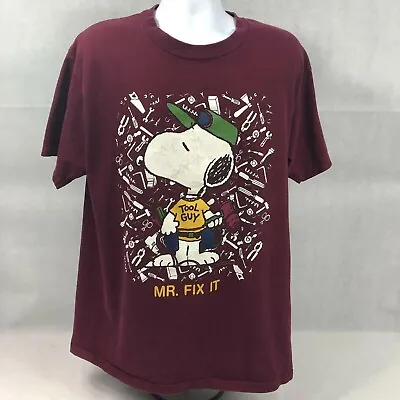 Vintage Peanuts Snoopy Tool Guy Tool Man Mr. Fix It T-Shirt XL • $59.99