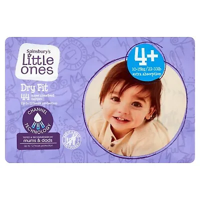 Sainsbury's Little Ones Dry Fit Size 4+ Maxi Plus 44 Nappies • £6.49