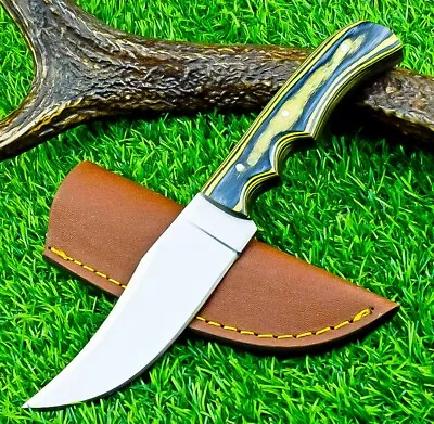 Custom Hand Forged D2 Steel Blade Hunting Knife Skinning Knife W/SHEATH EX-6166 • $4.25