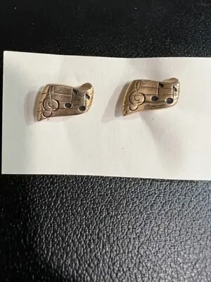 Vintage Hickok Music Themed Gold Tone Cuff Links • $10