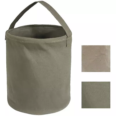 Canvas Water Bucket Collapsible Heavy Duty Tool Carrier Folding With Handles • $16.99