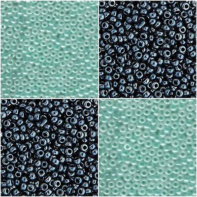 Miyuki Seed Beads 8/0 Turquoise Gunmetal • £2.50