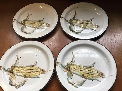 Vintage Stonehenge Midwinter Maize Set 4 Side Plates • £19.99