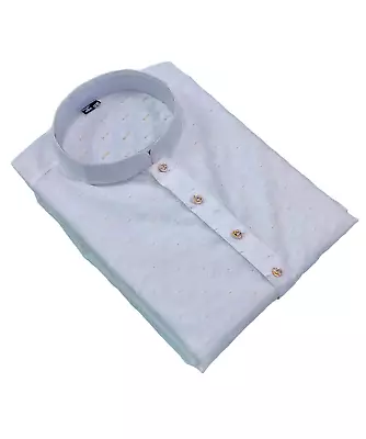 Elegant Men's White Silk Kurta With Pant - HT6511 • $38.99