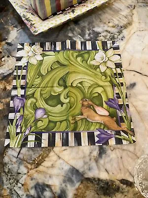 MacKenzie-Childs Spring Hare Cocktail Beverage 1 Napkin For Decoupage. • $7