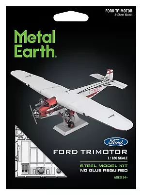 Fascinations Metal Earth FORD TRIMOTOR Luxury Airliner 3D Steel Model Kit MMS467 • $18.95