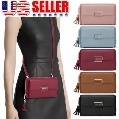 Women's Leather Handbag Messenger Bag Shoulder/Crossbody Square Purse Fashion • $10.79