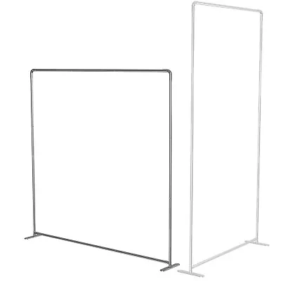 Stainless Steel Customize Banner Stand Adjustable Telescopic Trade Show Backdrop • $171.89