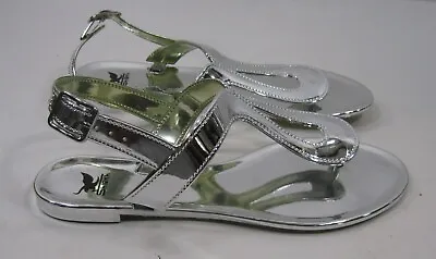 NEW LADIES Silver Summer Beach Retro Jellies Jelly  Sandal Women Size  7.5 • $9.99