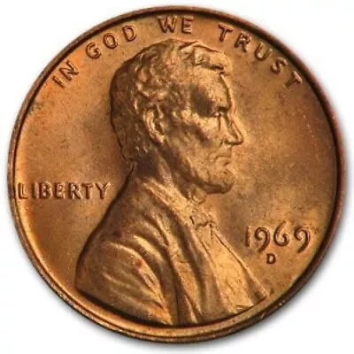 1969 D - Lincoln Memorial Penny - BU • $1.49