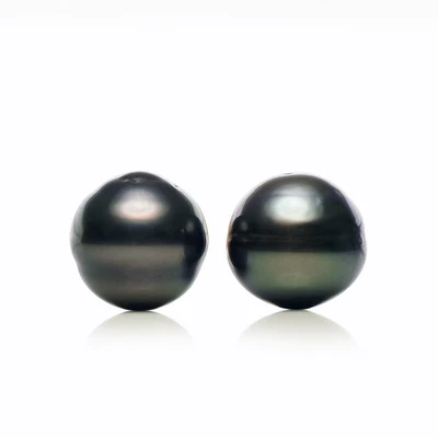 $19.90 • Buy Pair 9.9mm+10mm Tahitian Saltwater Cultured Loose Pearl Undrilled, 17.35Carat