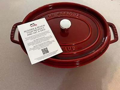 NEW 7 Qt. Staub La Cocotte Enamel Cast Iron #33 Dutch Oven Oval Roaster • $100