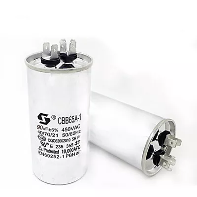 1PC CBB65 Motor Capacitor Air Conditioner Compressor Start Capacitor 450VAC 90UF • $14.66