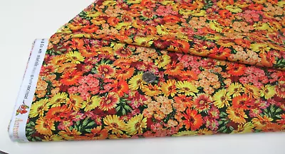 Michael Miller Quilt-craft Fabric AUTUMN FAIRY BLOOMS Saffron 2 Yds (ddc-11525) • $10.77