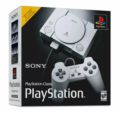 Sony PlayStation 1 Classic Edition Grey Console With 2 Controllers  • $120