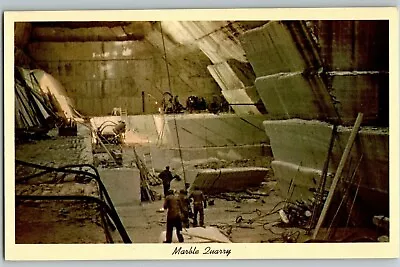 C1940 Postcard Huge Marble Blocks Imperial Danby Quarry Underground W Rutland VT • $14.50