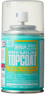 Mr. Hobby B602 Mr. Premium Top Coat Semi Gloss Spray Paint 88ml  - US • $8.95